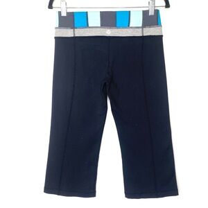 LULULEMON Groove Crop Reversible Color Block‎ Waistband Yoga Pant Leggings 6